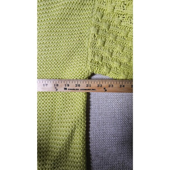 Blu Pepper Yellow Chunky Sweater Oversized Textured Statement Sleeves Size S - Picture 8 of 12